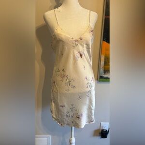 VTG 90s silk slip dress butterfly fairies whimsy nighty grunge goth
